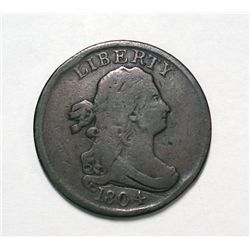 1804 half cent pl4 stmls  Fine/VF