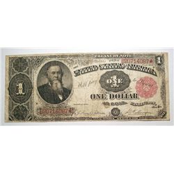 1891 $1 Treasury or coin note  Fine