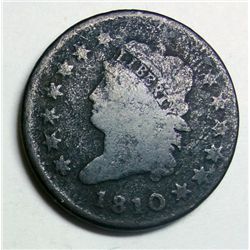 1810/09 large penny  G/VG