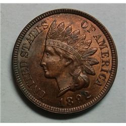 1892 Indian penny  MS63 R/B GS bid for 63 are for brn