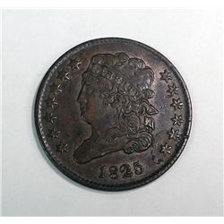 1825 half cent solid  AU