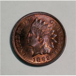 1892 Indian penny  MS65 R/B more RED   MS65R/B GS bid = $300
