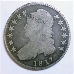 1817 Bust half $  solid VG
