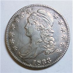 1833 Bust half $  AU