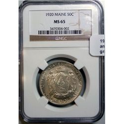 1920  Maine half $  NGC65