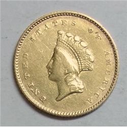 1854 T2  $1 Gold   XF
