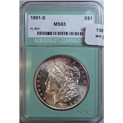 1881S Morgan $  Numitrust65