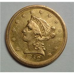 1852 $2 1/2 GOLD  XF  BUT