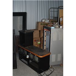 2 Monitor Bridges - 1 unpopulated, #2 w/ 4 x 9" Panasonic B/W Monitors - w/ Rack Mount Drawer