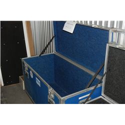Blue Coffin Top Flight Case on Wheels