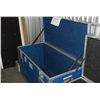 Image 1 : Blue Coffin Top Flight Case on Wheels