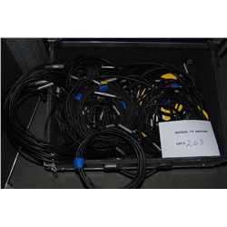 Drawer #5 AssortedShort  XLR Cables and Adapters (Contents ONLY of Blue Work Flight Case #259)
