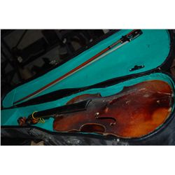 2 1950's Violins  w/Bows and Cases