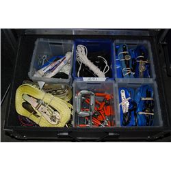 Contents of Drawer #5 - Assorted Ropes, Clamps, and Tiedowns