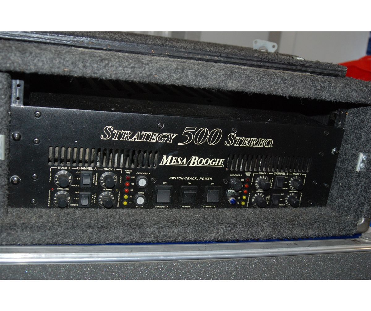 Mesa Boogie Strategy 500 Stereo Guitar Tube Power Amplifier w/4U Rack Case