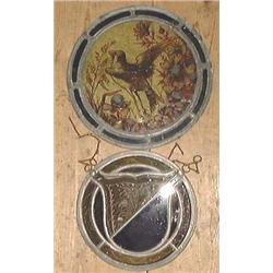 Two  Victorian  leaded glass roundels, one