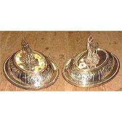 A  late  Victorian  pair of silver plated ov