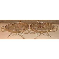 A  George V silver pair of circular bonbon