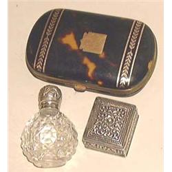 A  late  Victorian  cut  glass  scent  bottl
