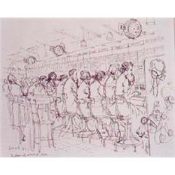 Ronald  Searle  (b.1920). Pen & ink. The