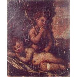 Italian  School,  C17th.  Oil  on  board.  T
