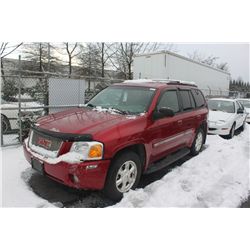 2003 RED GMC ENVOY SLT 4 DOOR SUV 19,119KM