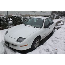 1999 WHITE PONTIAC SUNFIRE 4 DOOR SDN