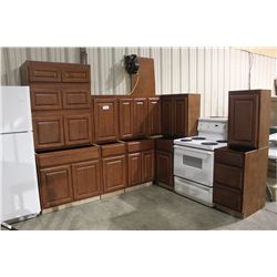 13 PIECE 10X10 CHERRY KITCHEN CABINET SET WITH