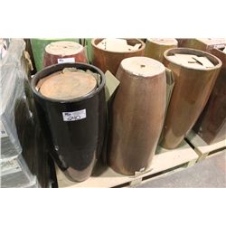 3 LARGE GLAZED PLANTER SETS