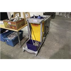 MOBILE CLEANING CART AND SUPPLIES
