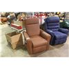 Image 1 : BROWN VYNL ADJUSTABLE TILT ARM CHAIR