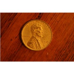 1943 copper dipped lincoln cent