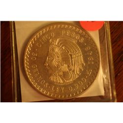 1948 cinco pesos .900 ley