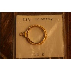 $2.5 14k gold liberty pendant bezel