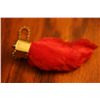 Image 1 : red rabbit foot key chain