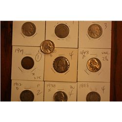 lot of 10 various nickels
