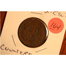 1868 2 cent counter stamp