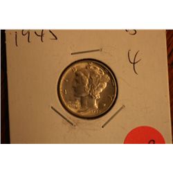 1945 mercury dime bu