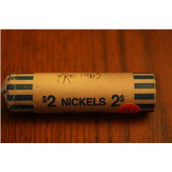 roll of pre 1965 nickels