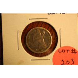 1887 liberty seated dime