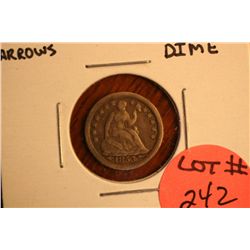 1853 w arrows liberty seated half dime