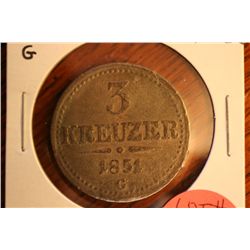 1851-g austia 3 kreuzer