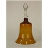 Image 1 : A Victorian amber glass bell, the applied cle