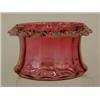 Image 1 : A Victorian cranberry glass waisted cylindric