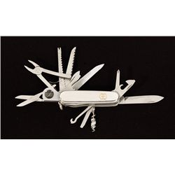 a) Tiffany sterling silver Swiss Army knife is a Victorinox knife wrapped in an elegant sterling sil