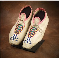 Two Guns White Calf Beaded Moccasins