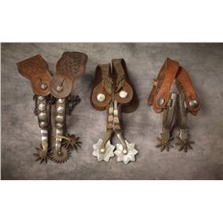 3 Pairs of Buck Jones family Spurs