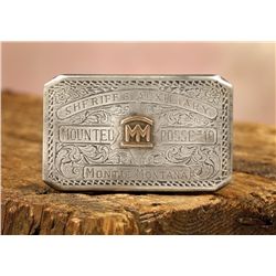 Charlie Sample Mounted MM Posse Buckle
