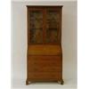 Image 1 : A George III mahogany bureau bookcase, the de