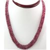 Image 1 : Natural Ruby Round Beads Necklace w/brass clasp